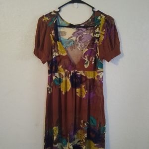 Lush floral design large rayon and spandex